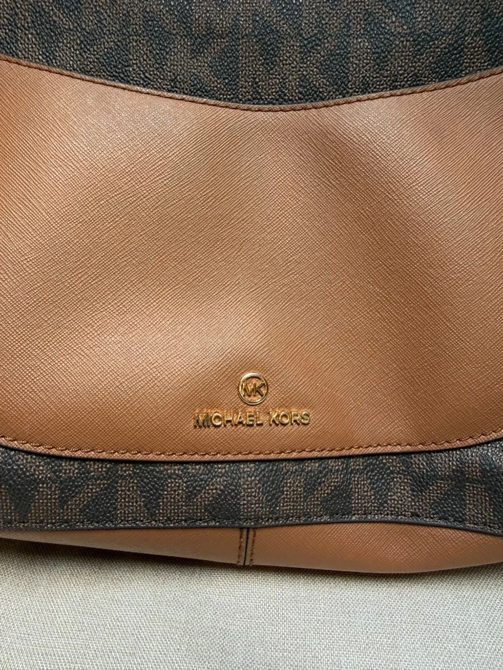 Michael Kors Large Eden Brown Hobo Shoulder Bag Purse